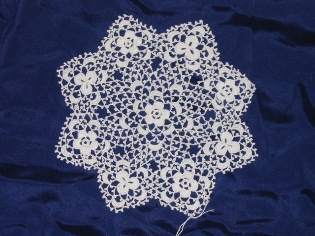 Irish Crochet lace doiley.